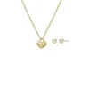 Sadie Gold-Tone Stainless Steel Heart Necklace and Earrings Gift Set Sadie Gold-Tone Stainless Steel Heart Necklace and Earrings Gift Set