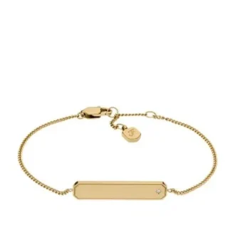 Sadie Gold-Tone Stainless Steel ID Bracelet