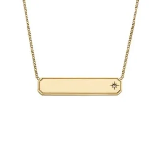 Sadie Gold-Tone Stainless Steel ID Necklace