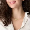 Sadie Gold-Tone Stainless Steel ID Necklace Sadie Gold-Tone Stainless Steel ID Necklace