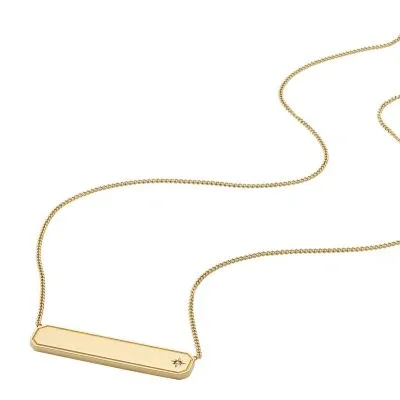 Sadie Gold-Tone Stainless Steel ID Necklace Sadie Gold-Tone Stainless Steel ID Necklace