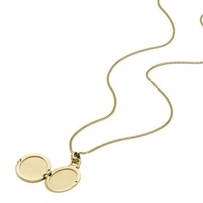 Sadie Locket Collection Gold-Tone Stainless Steel Pendant Necklace Sadie Locket Collection Gold-Tone Stainless Steel Pendant Necklace