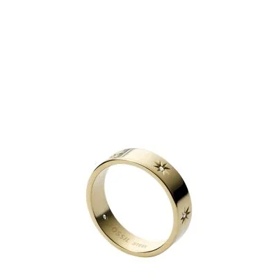 Sadie Shine Bright Gold-Tone Stainless Steel Band Ring Sadie Shine Bright Gold-Tone Stainless Steel Band Ring