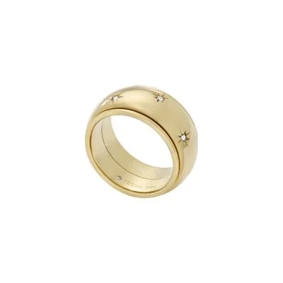 Sadie Shine Bright Gold-Tone Stainless Steel Fidget Band Ring Sadie Shine Bright Gold-Tone Stainless Steel Fidget Band Ring