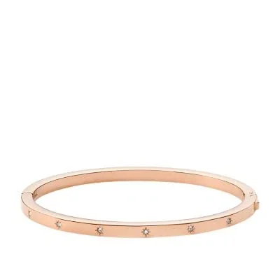 Sadie Shine Bright Rose Gold-Tone Stainless Steel Bangle Bracelet Sadie Shine Bright Rose Gold-Tone Stainless Steel Bangle Bracelet