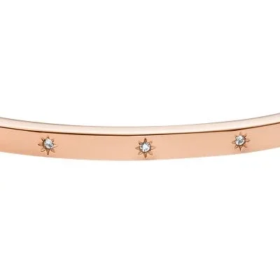 Sadie Shine Bright Rose Gold-Tone Stainless Steel Bangle Bracelet Sadie Shine Bright Rose Gold-Tone Stainless Steel Bangle Bracelet