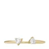 Sadie Tokens Of Affection Gold-Tone Stainless Steel Toi Et Moi Ring Sadie Tokens Of Affection Gold-Tone Stainless Steel Toi Et Moi Ring
