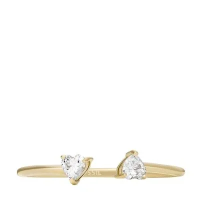 Sadie Tokens Of Affection Gold-Tone Stainless Steel Toi Et Moi Ring Sadie Tokens Of Affection Gold-Tone Stainless Steel Toi Et Moi Ring