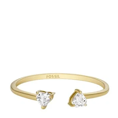 Sadie Tokens Of Affection Gold-Tone Stainless Steel Toi Et Moi Ring Sadie Tokens Of Affection Gold-Tone Stainless Steel Toi Et Moi Ring