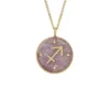 Sagittarius Sutton Zodiac Gold-Tone Stainless Steel Purple Amethyst Pendant Necklace Sagittarius Sutton Zodiac Gold-Tone Stainless Steel Purple Amethyst Pendant Necklace
