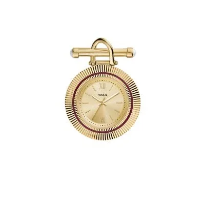 Scarlette Three-Hand Gold-Tone Stainless Steel Watch Brooch Scarlette Three-Hand Gold-Tone Stainless Steel Watch Brooch