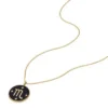 Scorpio Sutton Zodiac Gold-Tone Stainless Steel Black Sandstone Pendant Necklace Scorpio Sutton Zodiac Gold-Tone Stainless Steel Black Sandstone Pendant Necklace
