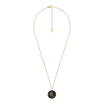 Scorpio Sutton Zodiac Gold-Tone Stainless Steel Black Sandstone Pendant Necklace Scorpio Sutton Zodiac Gold-Tone Stainless Steel Black Sandstone Pendant Necklace