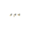 Sutton All Stacked Up Gold-Tone Brass Butterfly Earring Set