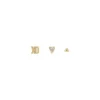 Sutton All Stacked Up Gold-Tone Brass Heart Earring Set