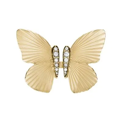 Sutton Butterfly Collection Gold-Tone Stainless Steel Center Focal Ring Sutton Butterfly Collection Gold-Tone Stainless Steel Center Focal Ring