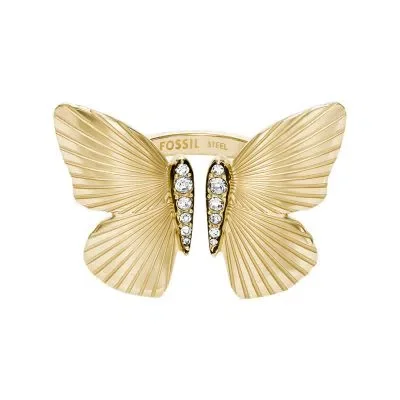Sutton Butterfly Collection Gold-Tone Stainless Steel Center Focal Ring Sutton Butterfly Collection Gold-Tone Stainless Steel Center Focal Ring