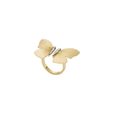 Sutton Butterfly Collection Gold-Tone Stainless Steel Center Focal Ring Sutton Butterfly Collection Gold-Tone Stainless Steel Center Focal Ring