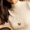 Sutton Butterfly Collection Gold-Tone Stainless Steel Pendant Necklace Sutton Butterfly Collection Gold-Tone Stainless Steel Pendant Necklace