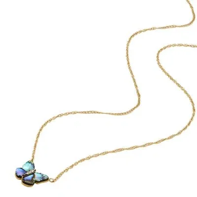 Sutton Butterfly Wings Multicolor Abalone Pendant Necklace Sutton Butterfly Wings Multicolor Abalone Pendant Necklace