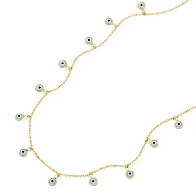 Sutton Evil Eye Brass Chain Necklace Sutton Evil Eye Brass Chain Necklace