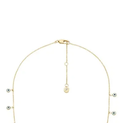 Sutton Evil Eye Brass Chain Necklace Sutton Evil Eye Brass Chain Necklace