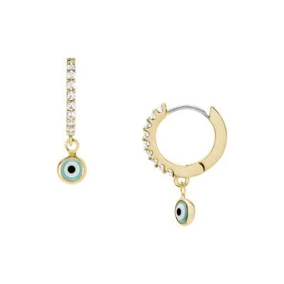 Sutton Evil Eye Brass Hoop Earrings Sutton Evil Eye Brass Hoop Earrings