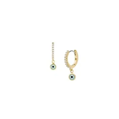 Sutton Evil Eye Brass Hoop Earrings Sutton Evil Eye Brass Hoop Earrings