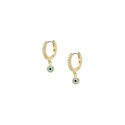 Sutton Evil Eye Brass Hoop Earrings Sutton Evil Eye Brass Hoop Earrings