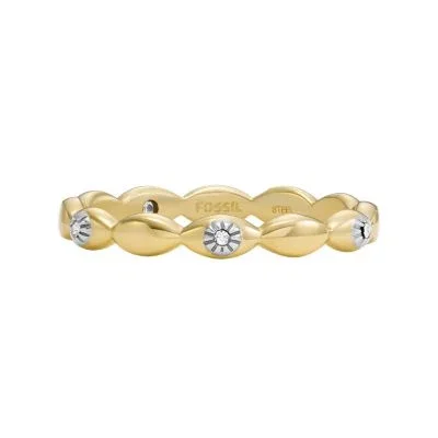 Sutton Evil Eye Gold-Tone Stainless Steel Band Ring Sutton Evil Eye Gold-Tone Stainless Steel Band Ring