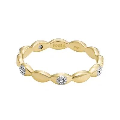 Sutton Evil Eye Gold-Tone Stainless Steel Band Ring Sutton Evil Eye Gold-Tone Stainless Steel Band Ring