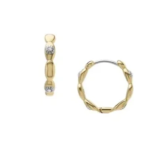 Sutton Evil Eye Gold-Tone Stainless Steel Hoop Earrings