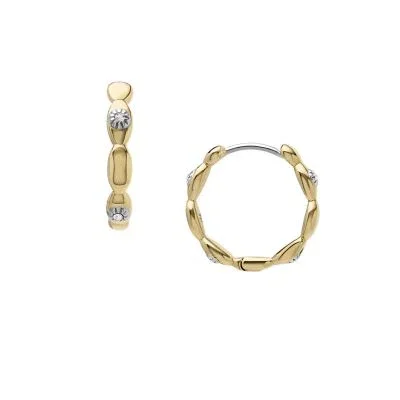 Sutton Evil Eye Gold-Tone Stainless Steel Hoop Earrings Sutton Evil Eye Gold-Tone Stainless Steel Hoop Earrings