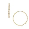Sutton Evil Eye Gold-Tone Stainless Steel Hoop Earrings Sutton Evil Eye Gold-Tone Stainless Steel Hoop Earrings