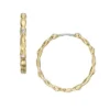 Sutton Evil Eye Gold-Tone Stainless Steel Hoop Earrings Sutton Evil Eye Gold-Tone Stainless Steel Hoop Earrings
