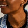 Sutton Evil Eye Gold-Tone Stainless Steel Hoop Earrings Sutton Evil Eye Gold-Tone Stainless Steel Hoop Earrings