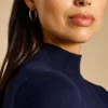 Sutton Evil Eye Gold-Tone Stainless Steel Hoop Earrings Sutton Evil Eye Gold-Tone Stainless Steel Hoop Earrings