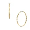 Sutton Evil Eye Gold-Tone Stainless Steel Hoop Earrings Sutton Evil Eye Gold-Tone Stainless Steel Hoop Earrings