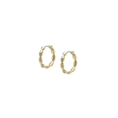 Sutton Evil Eye Gold-Tone Stainless Steel Hoop Earrings Sutton Evil Eye Gold-Tone Stainless Steel Hoop Earrings