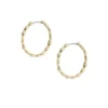 Sutton Evil Eye Gold-Tone Stainless Steel Hoop Earrings Sutton Evil Eye Gold-Tone Stainless Steel Hoop Earrings