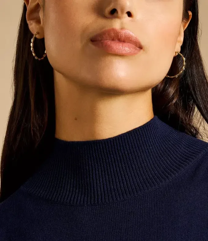 Sutton Evil Eye Gold-Tone Stainless Steel Hoop Earrings Sutton Evil Eye Gold-Tone Stainless Steel Hoop Earrings