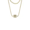 Sutton Evil Eye Gold-Tone Stainless Steel Multi-Strand Necklace Sutton Evil Eye Gold-Tone Stainless Steel Multi-Strand Necklace