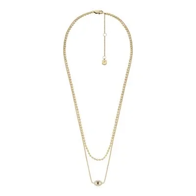 Sutton Evil Eye Gold-Tone Stainless Steel Multi-Strand Necklace Sutton Evil Eye Gold-Tone Stainless Steel Multi-Strand Necklace