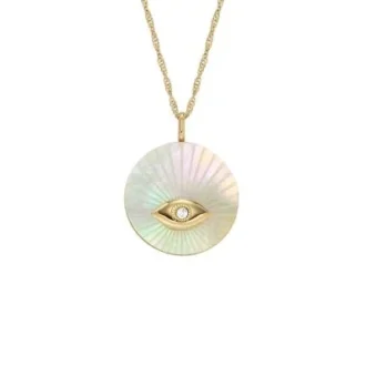 Sutton Evil Eye Gold-Tone Stainless Steel Pendant Necklace