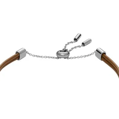 Sutton Glitz Heart Brown Leather Strap Bracelet Sutton Glitz Heart Brown Leather Strap Bracelet