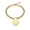 Sutton Gold-Tone Stainless Steel Heart Bracelet Sutton Gold-Tone Stainless Steel Heart Bracelet
