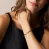 Sutton Gold-Tone Stainless Steel Heart Bracelet Sutton Gold-Tone Stainless Steel Heart Bracelet