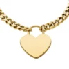 Sutton Gold-Tone Stainless Steel Heart Bracelet Sutton Gold-Tone Stainless Steel Heart Bracelet