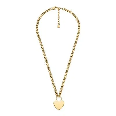 Sutton Gold-Tone Stainless Steel Heart Necklace Sutton Gold-Tone Stainless Steel Heart Necklace