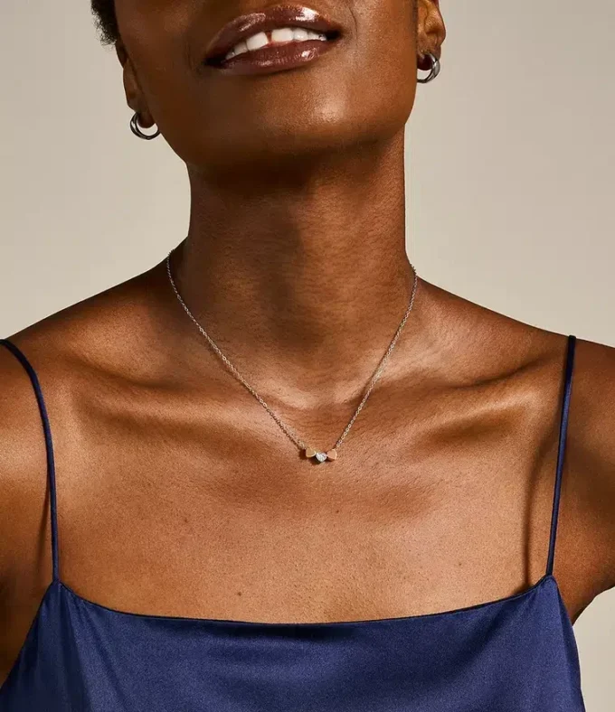 Sutton Heart Tri-Tone Steel Necklace Sutton Heart Tri-Tone Steel Necklace